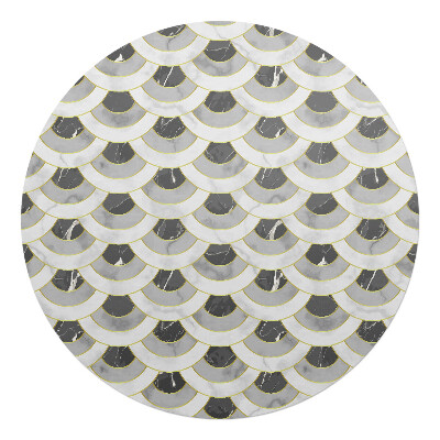 Ochranná podložka na podlahu kulatá Mramorové váhy