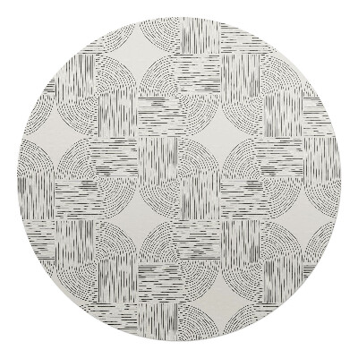Ochranná podložka na podlahu kulatá Geometrický vzor čar