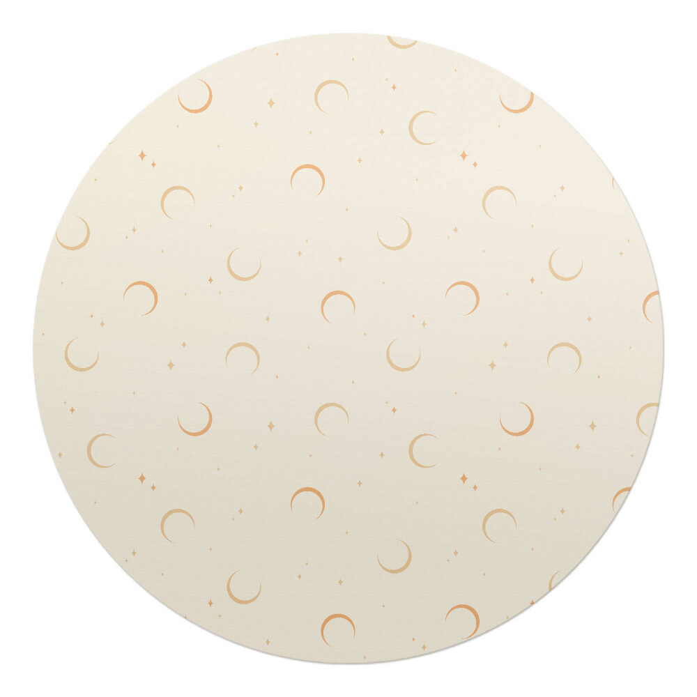 Podložka pod židli kulatá Měsíce a hvězdy