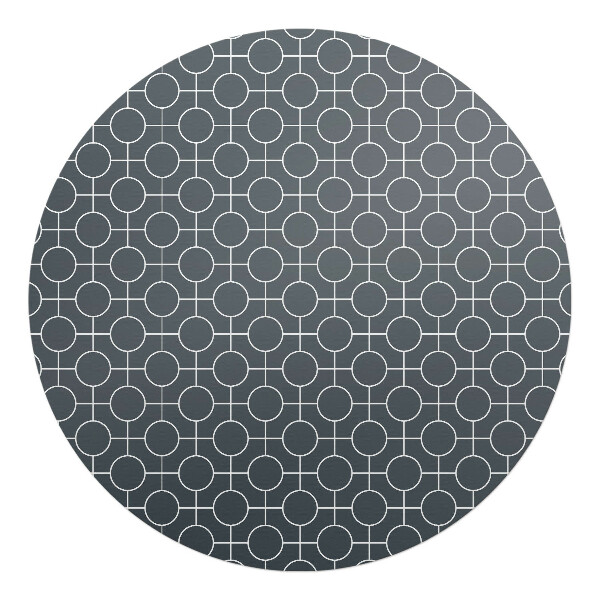 Podložka pod židli kulatá Geometrické kruhy
