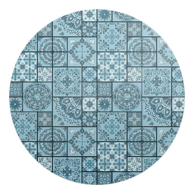 Ochranná podložka pod židli kulatá Geometrická mozaika