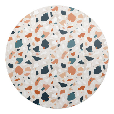 Podložka pod křeslo kulatá Abstraktní teraco