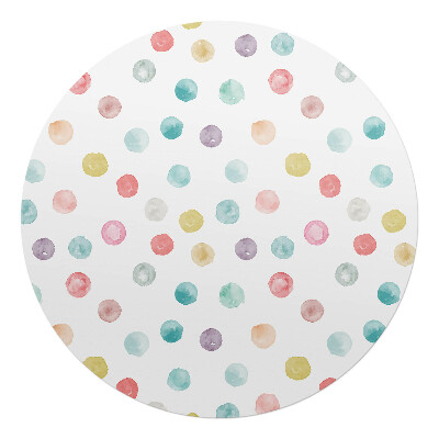 Ochranná podložka na podlahu kulatá Pastelové tečky