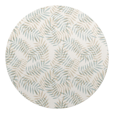 Ochranná podložka na podlahu kulatá Listy v pastelových barvách
