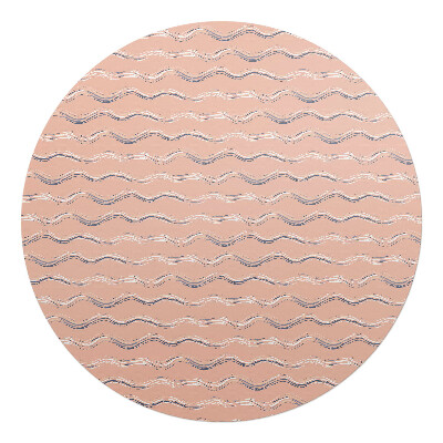 Podložka pod křeslo kulatá Vlnité pastelové linky