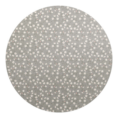 Ochranná podložka na podlahu kulatá Retro květinový vzor