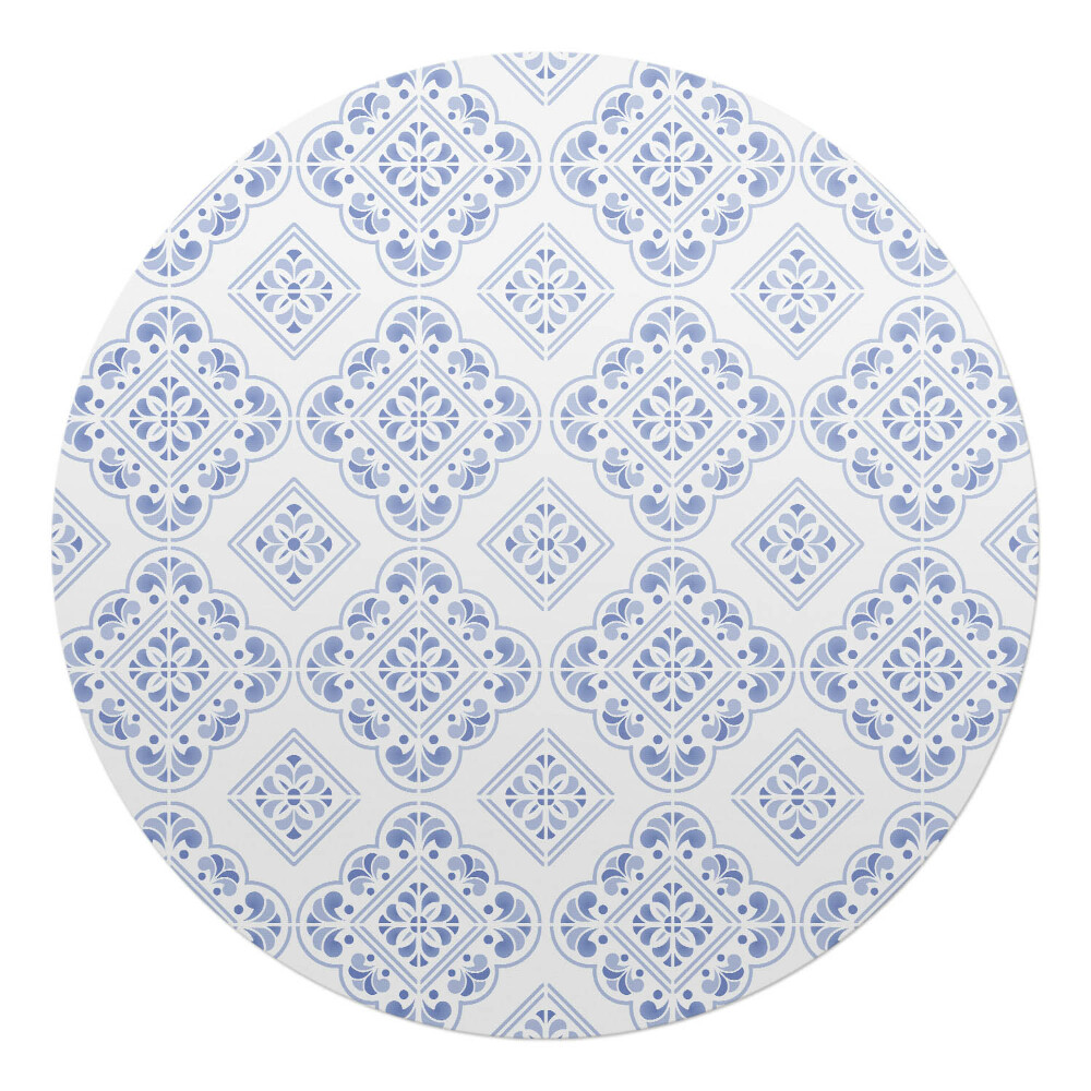 Podložka pod křeslo kulatá Geometrický retro vzor