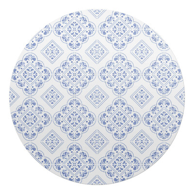 Podložka pod křeslo kulatá Geometrický retro vzor