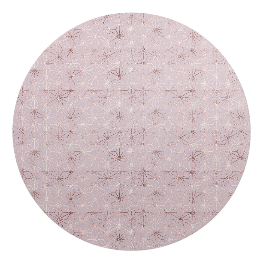 Podložka pod židli kulatá Geometrický květinový vzor