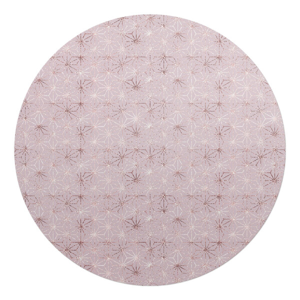 Podložka pod židli kulatá Geometrický květinový vzor
