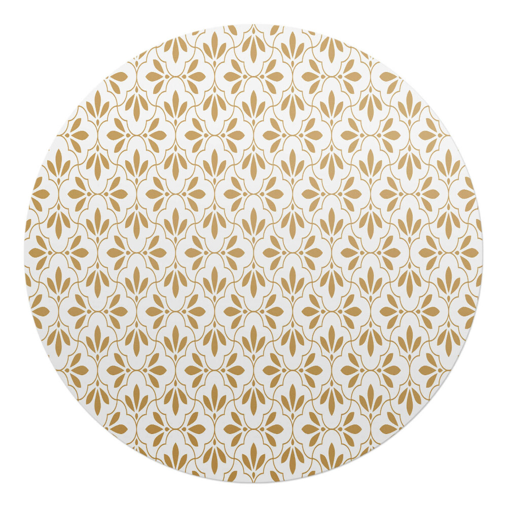 Ochranná podložka pod židli kulatá Rostlinná ozdoba