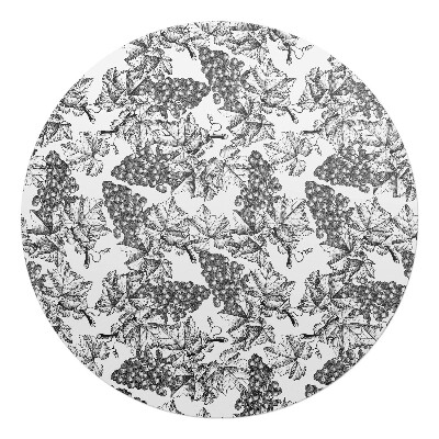 Podložka pod židli kulatá Hrozny a listy