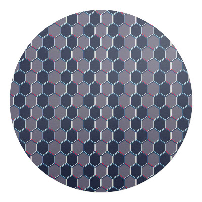 Podložka pod židli kulatá Šestiúhelníková mřížka