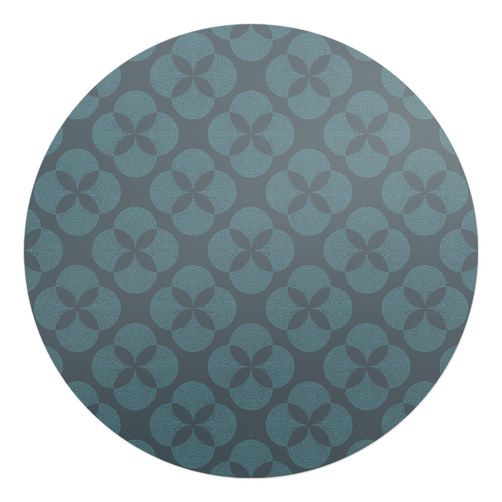 Ochranná podložka pod židli kulatá Geometrický květinový vzor