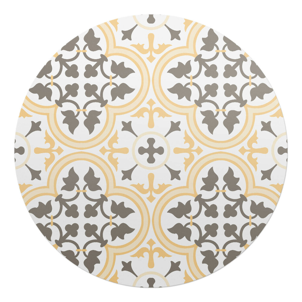 Podložka pod židli kulatá Rostlinná ozdoba