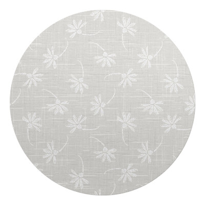 Podložka pod židli kulatá Květinový vzor na látce