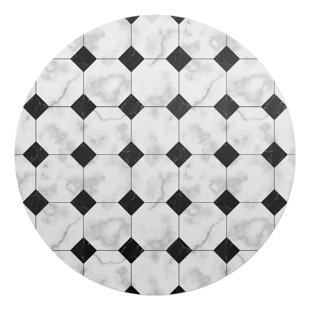 Ochranná podložka na podlahu kulatá Geometrický dlaždicový vzor