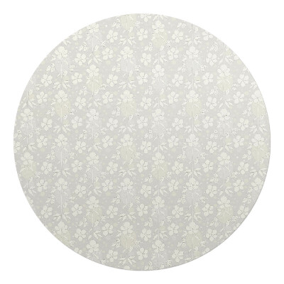 Podložka pod židli kulatá Retro květinový vzor