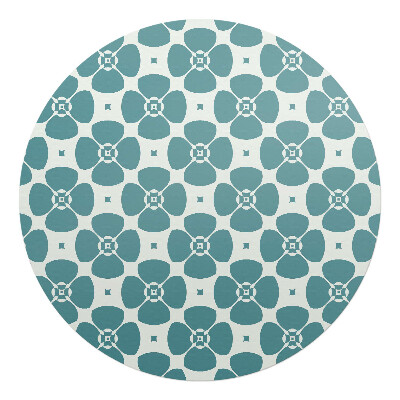 Ochranná podložka pod židli kulatá Retro květinový vzor