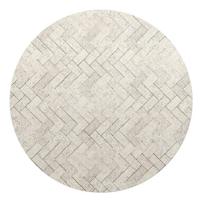 Podložka pod židli kulatá Dlaždice se vzorem rybí kosti