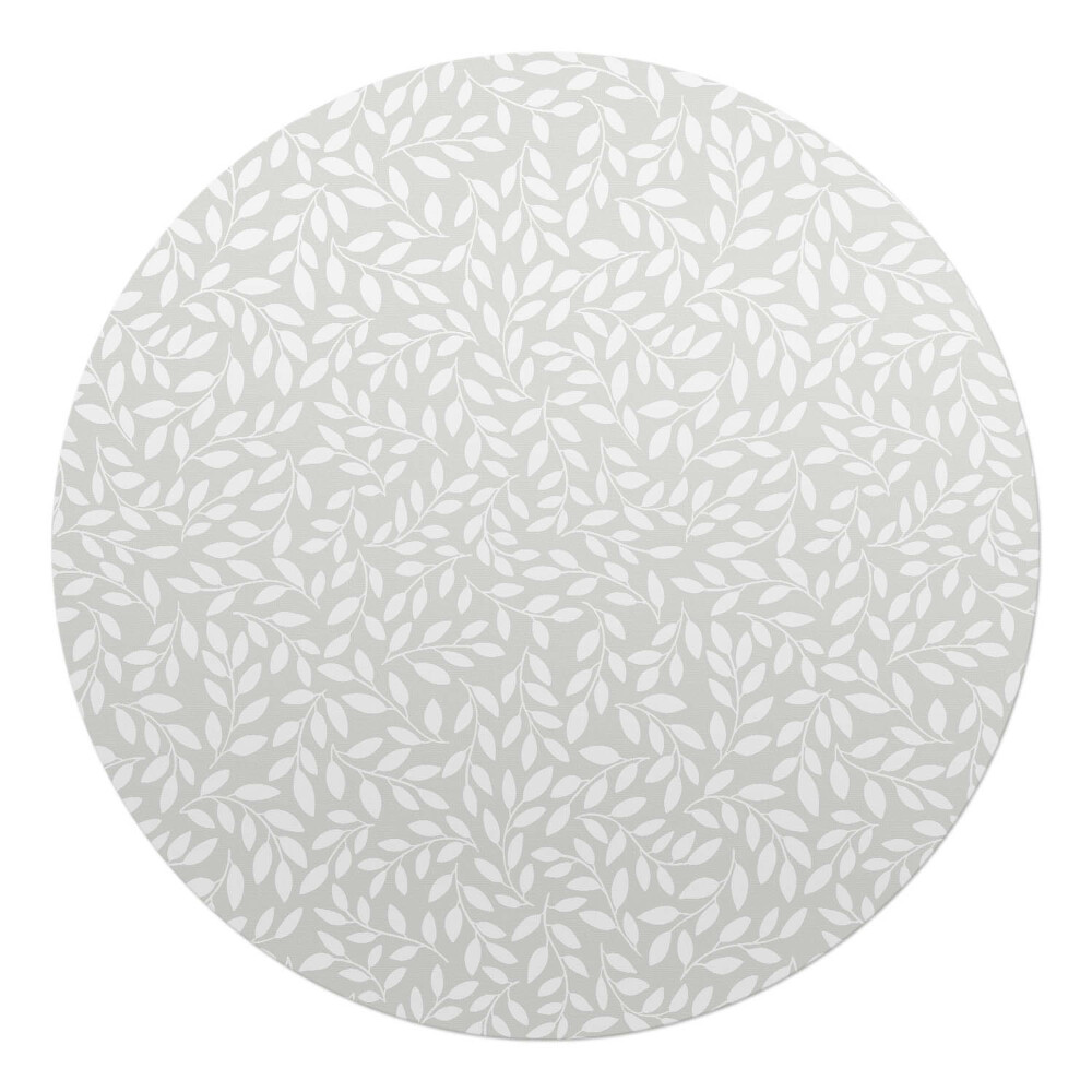 Podložka pod židli kulatá Listový vzor