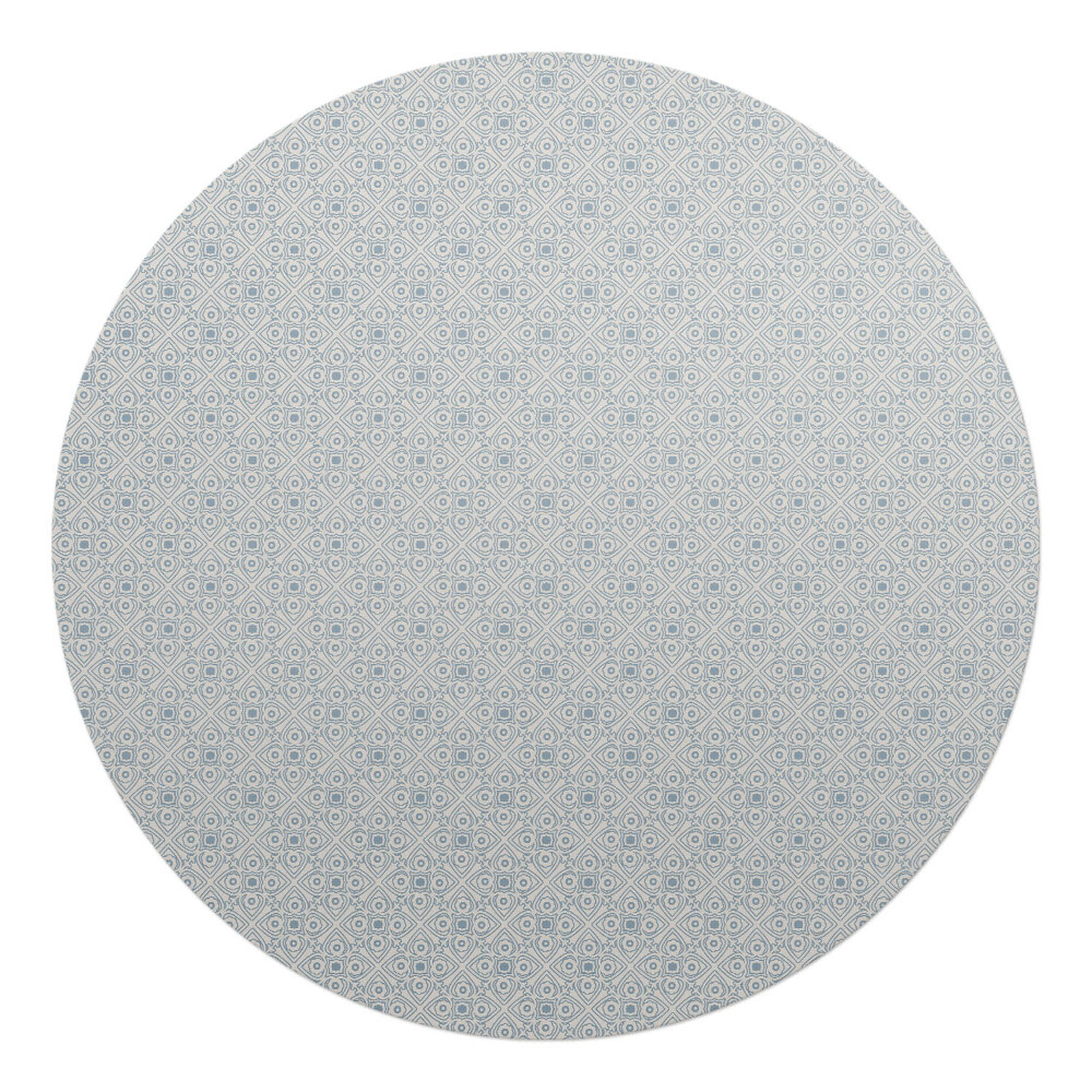 Podložka pod židli kulatá Geometrický retro vzor