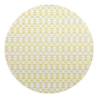 Podložka pod židli kulatá Geometrický kostkovaný vzor