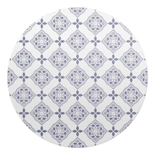 Podložka pod židli kulatá Geometrický květ