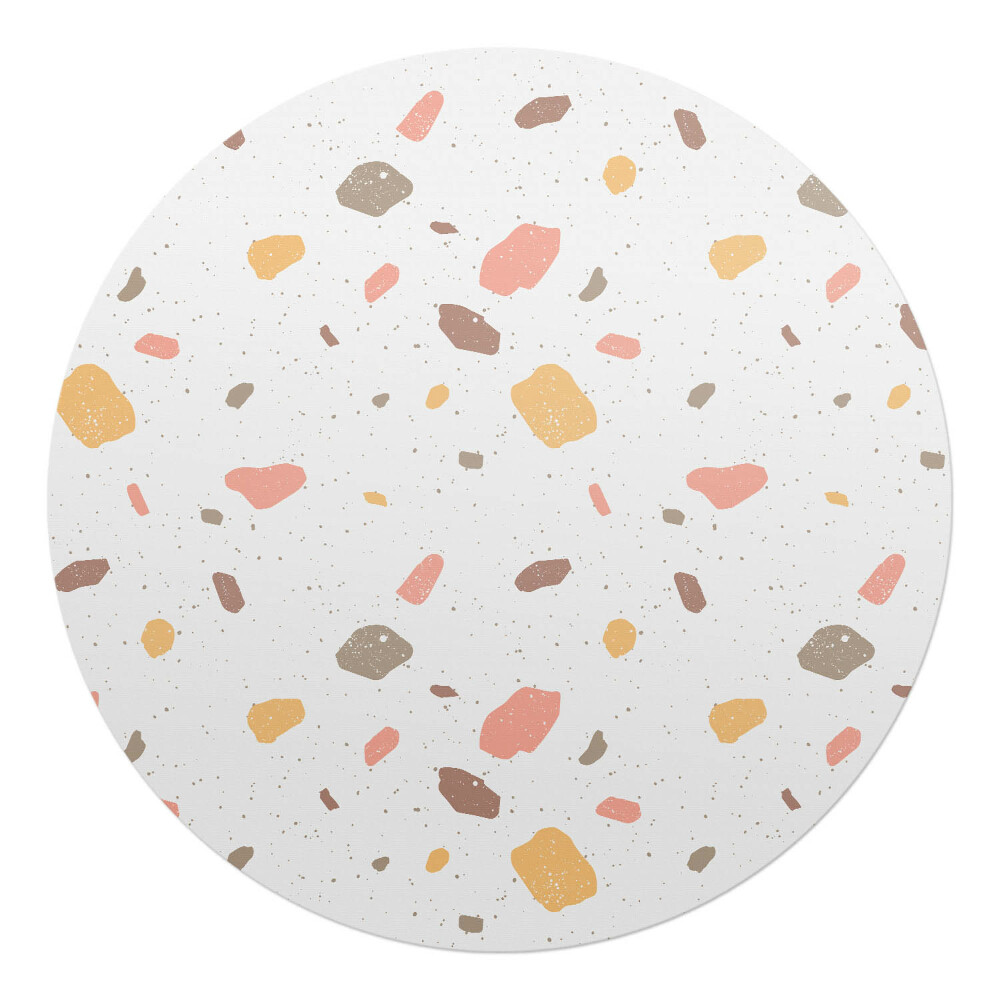 Podložka pod židli kulatá Pastelové teraco