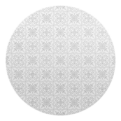 Podložka pod židli kulatá Symetrický ornament