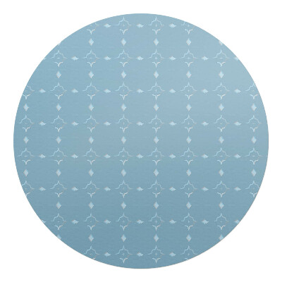 Podložka pod židli kulatá Geometrický retro vzor