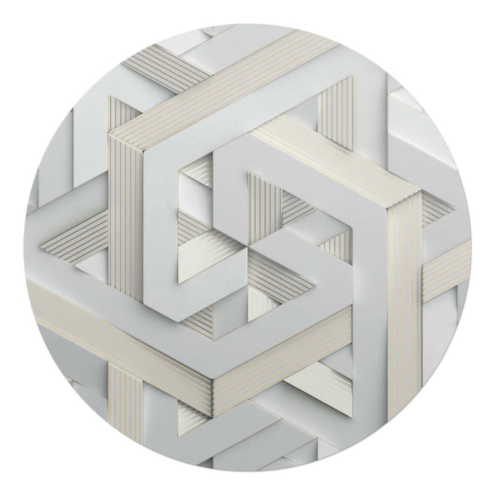 Podložka pod křeslo kulatá Geometrická vazba