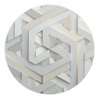 Podložka pod křeslo kulatá Geometrická vazba