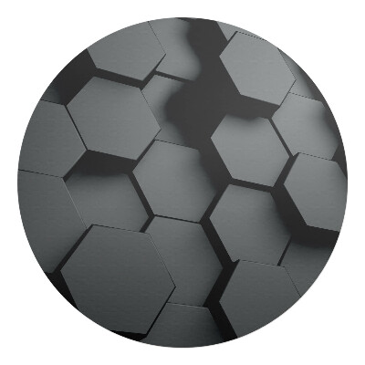 Ochranná podložka na podlahu kulatá Geometrické šestiúhelníky