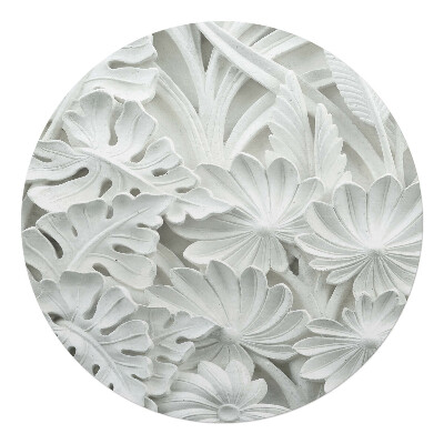 Podložka pod židli kulatá Květinový reliéf
