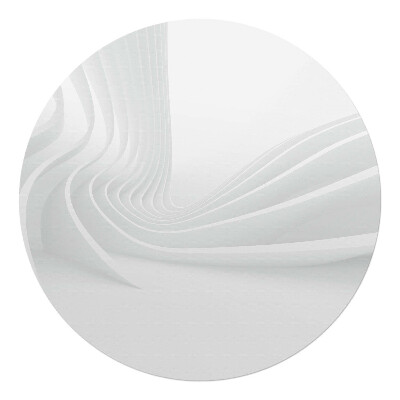 Podložka pod křeslo kulatá Futuristické vlny