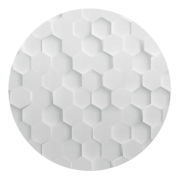 Ochranná podložka pod židli kulatá 3D plástev