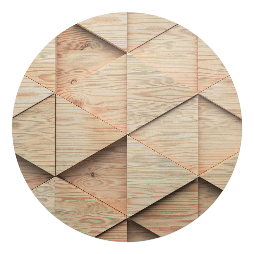 Ochranná podložka na podlahu kulatá Geometrický 3D vzor