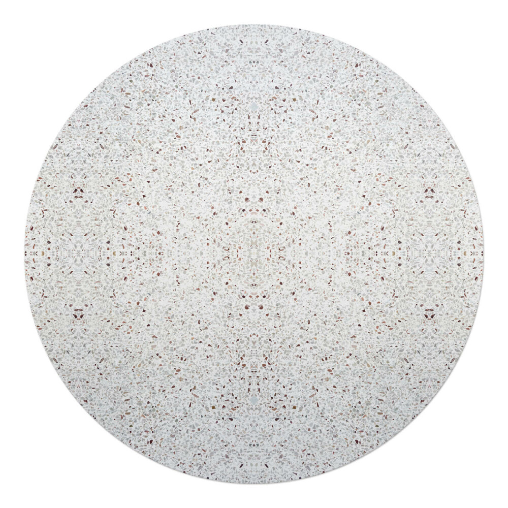 Podložka pod židli kulatá Symetrické terazzo