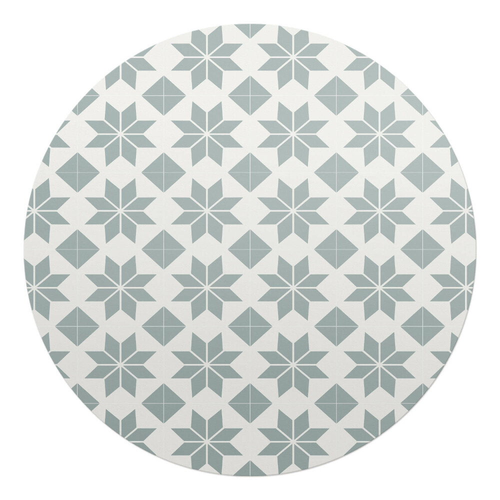 Ochranná podložka pod židli kulatá Geometrický květinový vzor