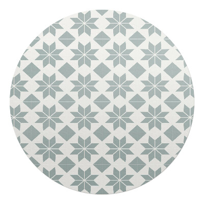 Ochranná podložka pod židli kulatá Geometrický květinový vzor