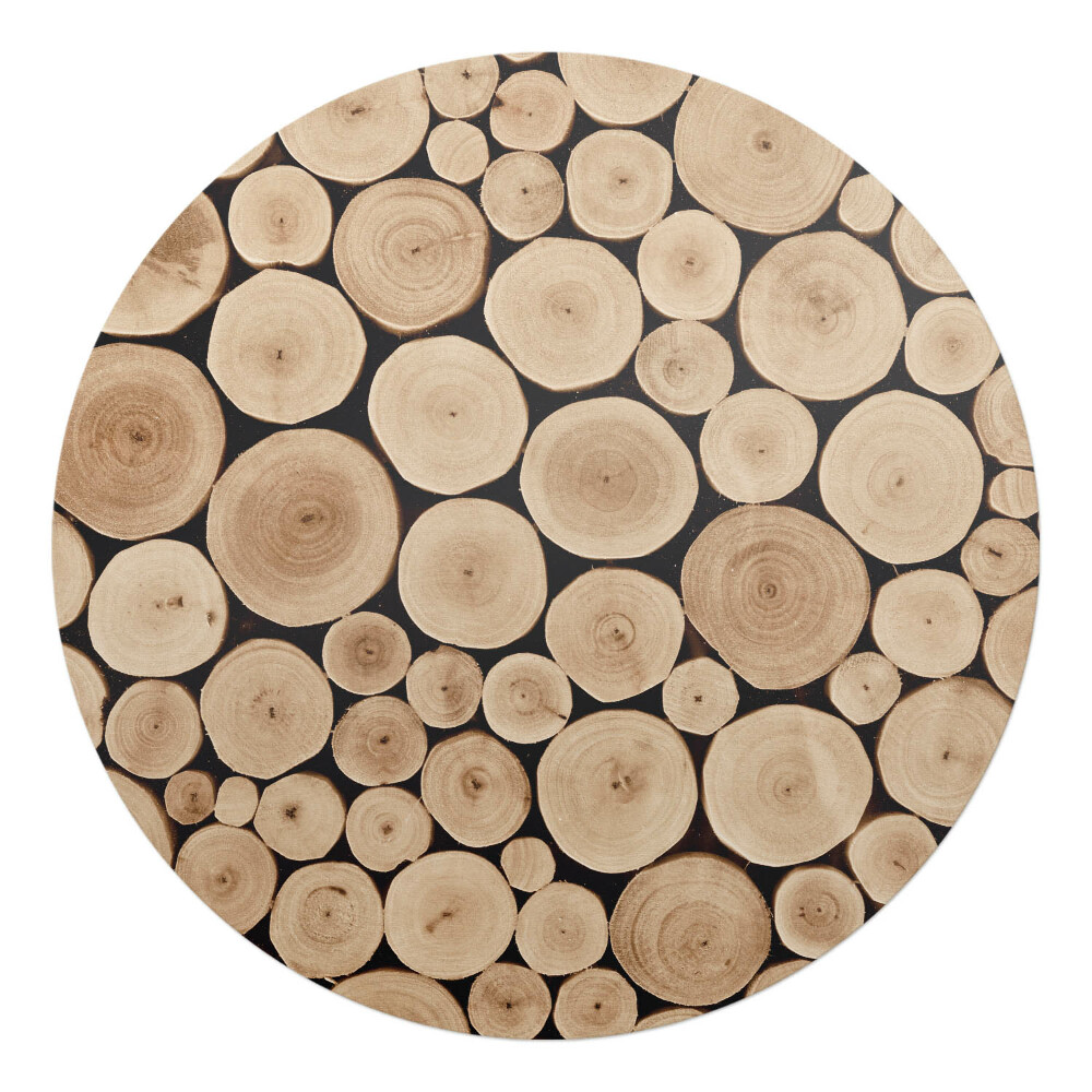 Podložka pod křeslo kulatá Dřevěné kruhy