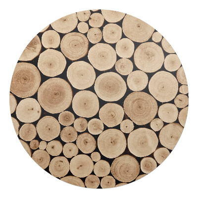 Podložka pod křeslo kulatá Dřevěné kruhy
