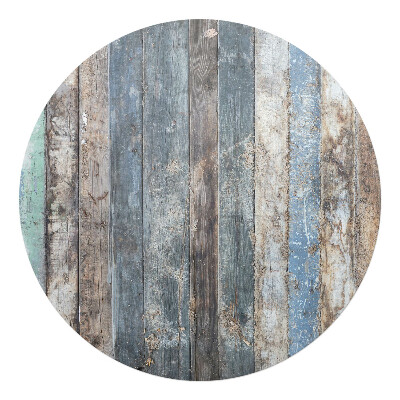 Ochranná podložka pod židli kulatá Staré vintage desky