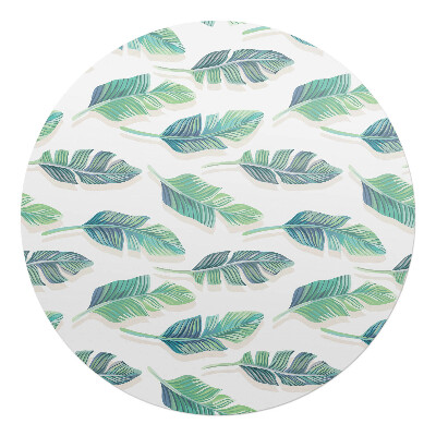 Podložka pod křeslo kulatá Tropické listy