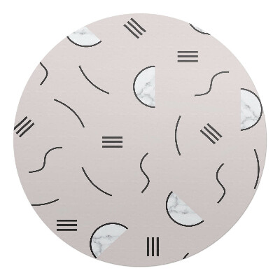Podložka pod židli kulatá Geometrický vzor