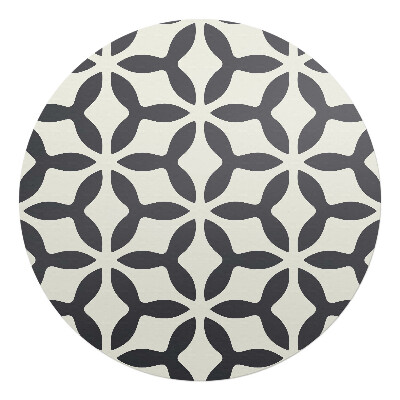 Podložka pod židli kulatá Geometrický květinový vzor