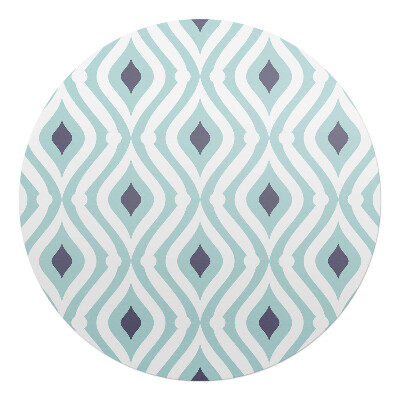 Ochranná podložka pod židli kulatá Geometrický retro vzor
