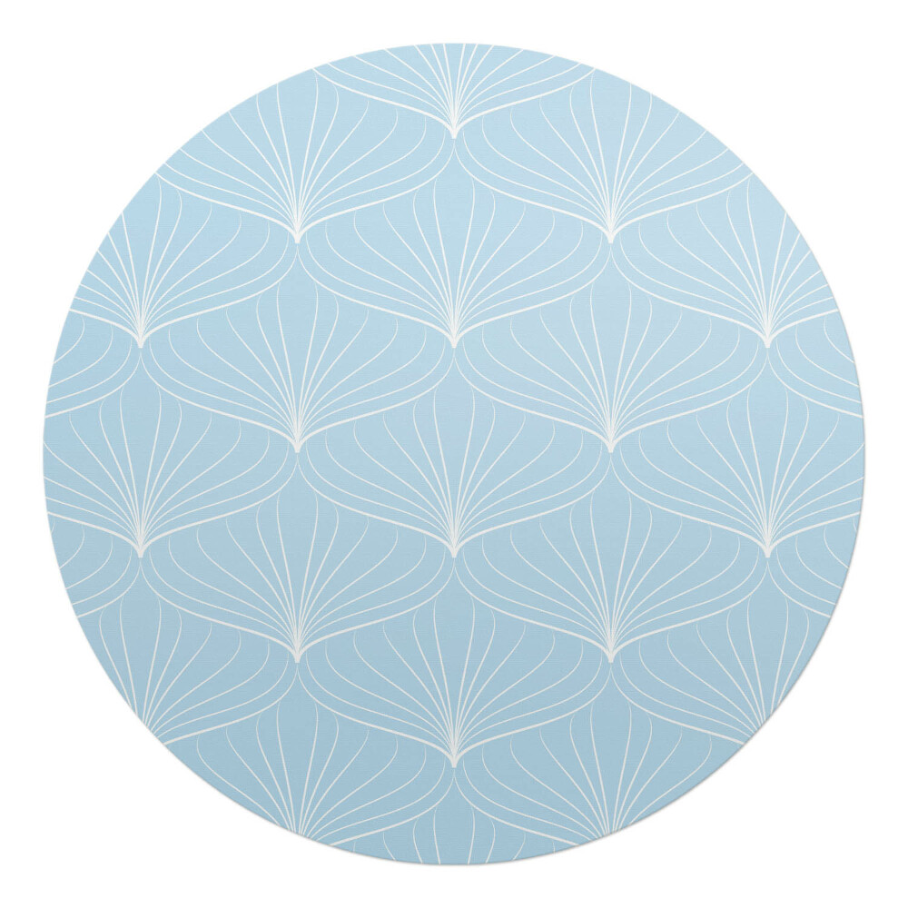 Ochranná podložka pod židli kulatá Jemné vějíře