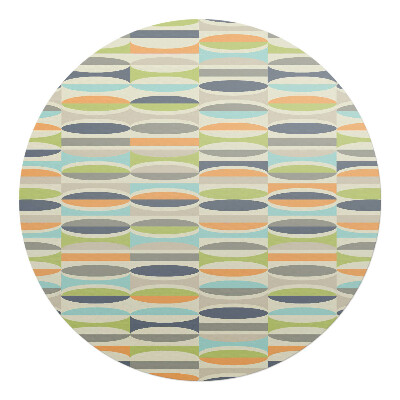 Podložka pod židli kulatá Oválný retro vzor